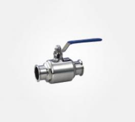 Sanitary straight through type quick assembling ball valve