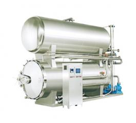 Full water static double tank type retort sterilizer